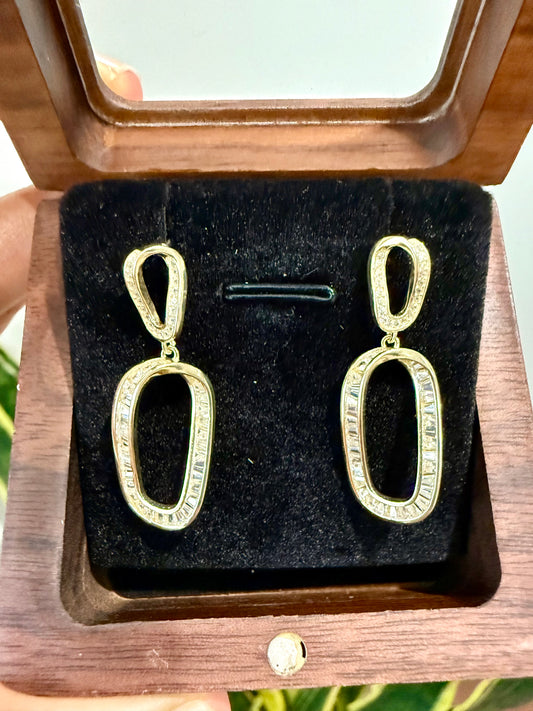 Long Diamond Hoops