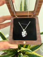 HIKARI Twinkle Bow Pendant with Chain on pure 925 Silver