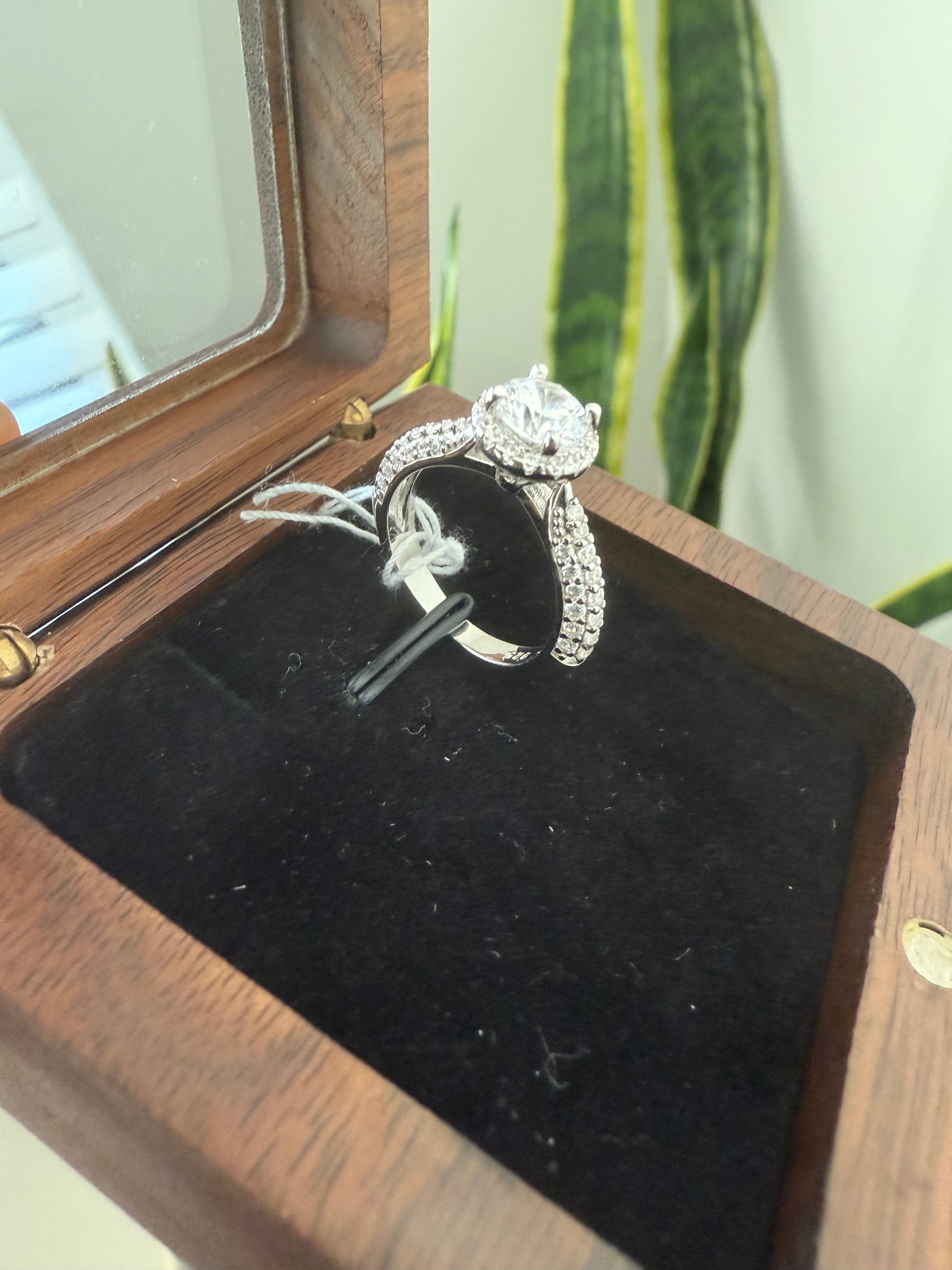The Diamond with Solitaire Ring On 925 Silver