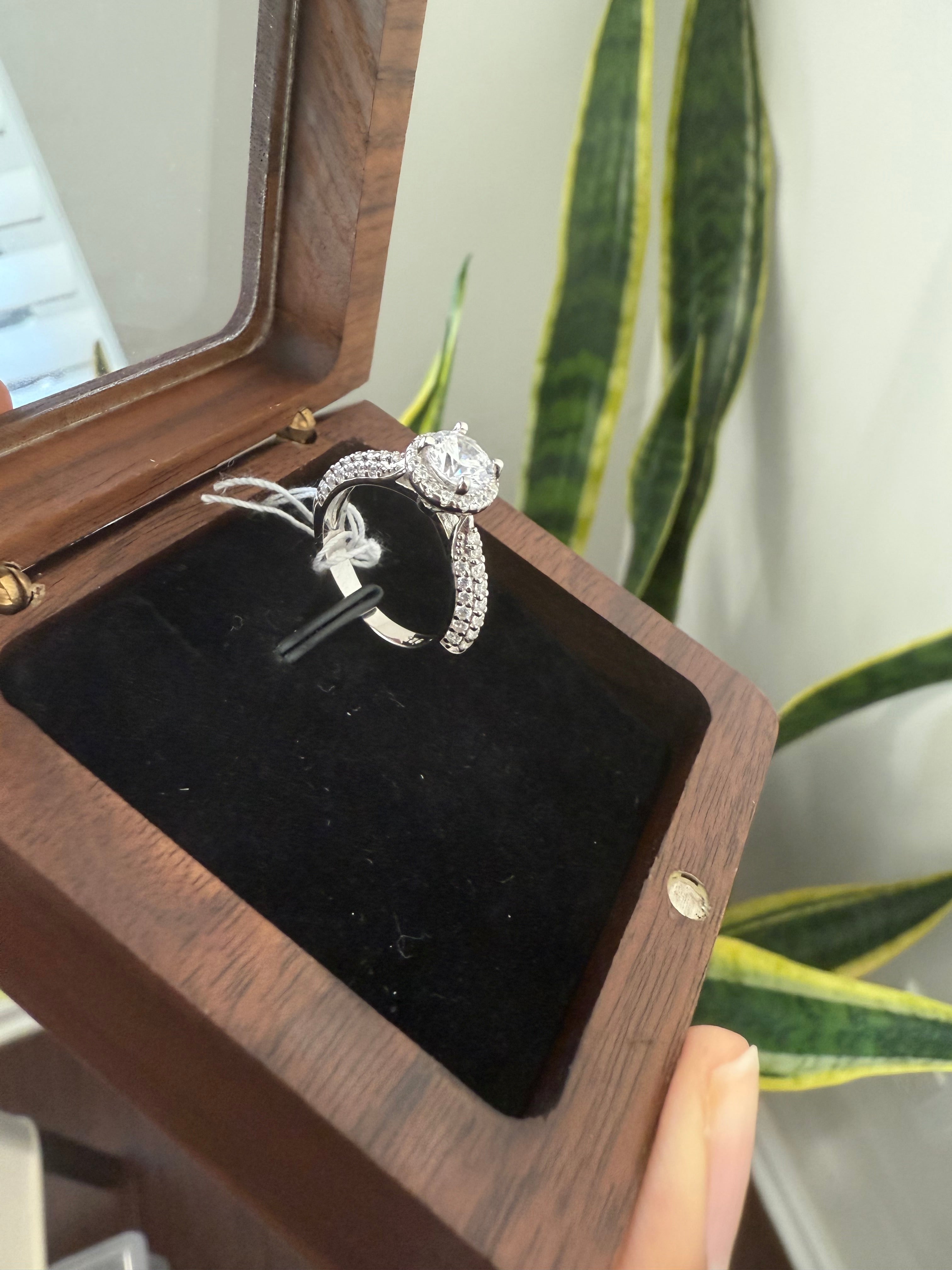The Diamond with Solitaire Ring On 925 Silver