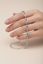 ALVA Studded Loop Bracelet on Pure 925 Silver