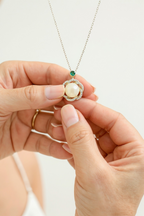 18k Gold Finish Mystic Pendant with Chain on Pure 925 Silver