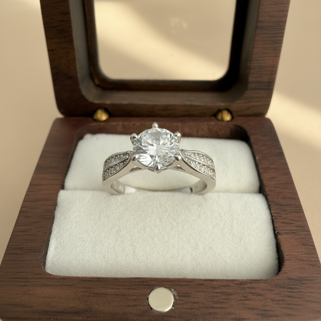 1.5 Carat Solitaire 2 Line Nomi Ring