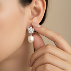 Fresh Water Pearl Arya Studs on Pure 925 Silver