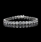 Athena 50 Pointer 50 Pointer Premium White Gold Finish Classic Solitaire Tennis Bracelet on Pure 925 Silver