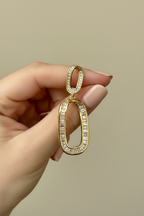 KORA Long Diamond Hoops on pure 925 Silver