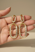 KORA Long Diamond Hoops on pure 925 Silver