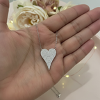 Exclusive Diamond Studded Mila Heart Pendant on Pure 925 Silver