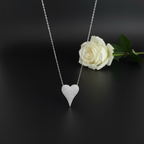Exclusive Diamond Studded Mila Heart Pendant on Pure 925 Silver