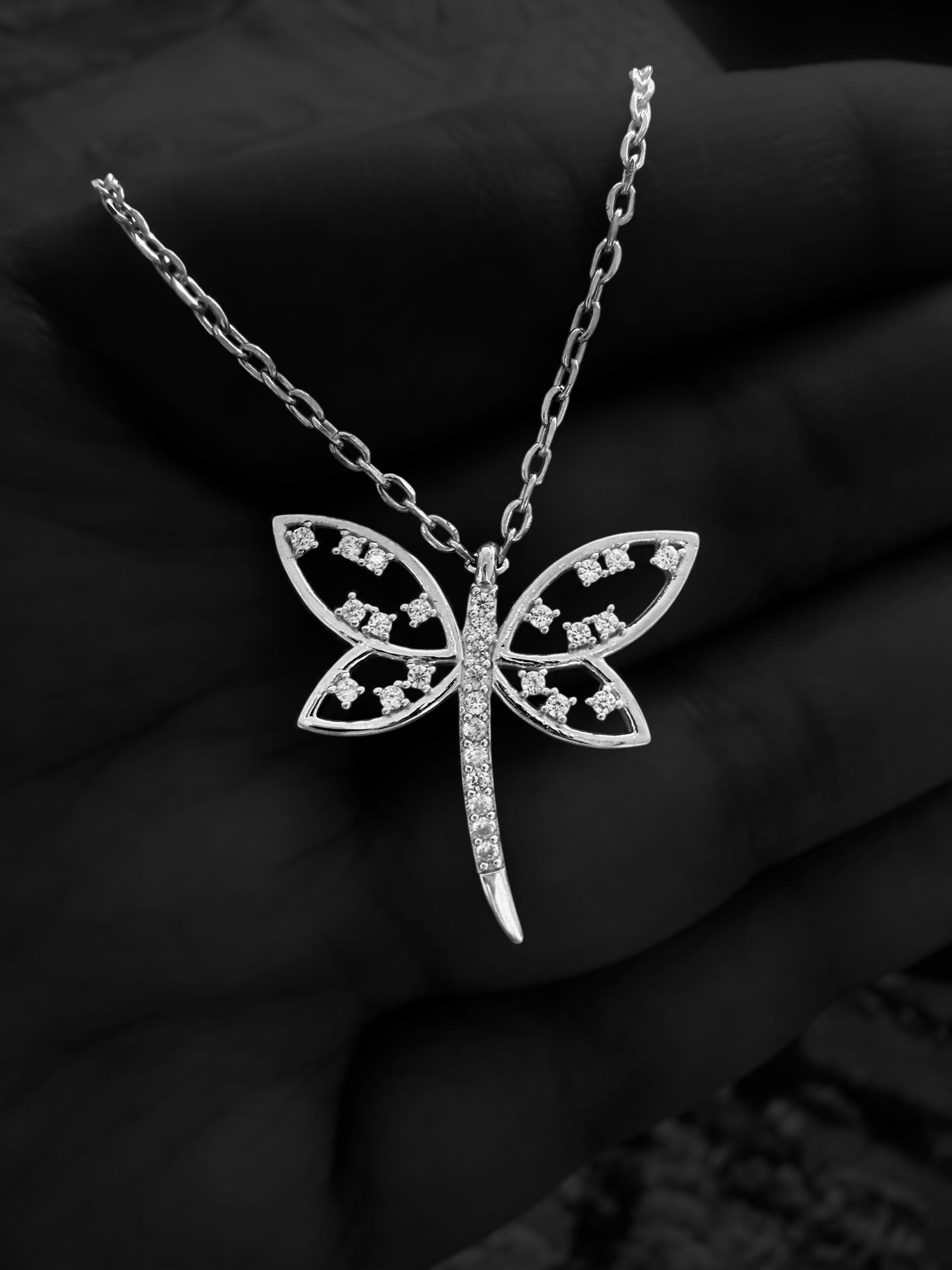 ORAI Dainty Butterfly Pendant with chain on pure 925 Silver