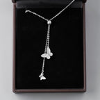 AMOR Butterfly Pendant with Chain on Pure 925 Silver
