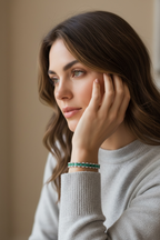 Saine Green Emerald and Diamond Bracelet on pure 925 Silver