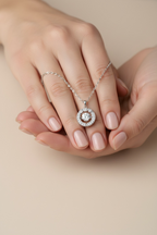 Dolly Suspended Solitaire Pendant on Pure 925 Silver