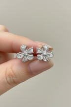 Aural luxury brand inspired earrings in White finish