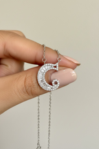 Studded Initial Pendant on Pure 925 Silver