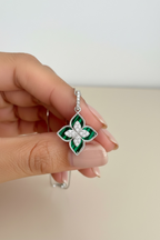 Premium Green Beauty Sina Pendant with Chain on Pure 925 Silver