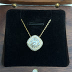 18k Gold Finish Amira Pendant with Chain on Pure 925 Silver
